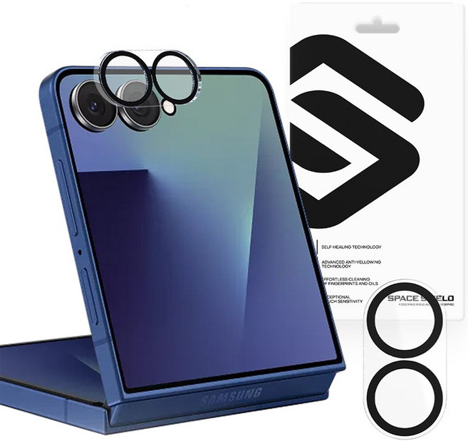 스페이스쉴드 아머 플렉스 강화유리 스탠핏 빛번짐 방지 9H 풀커버 카메라 보호 필름 2p 세트, 1세트