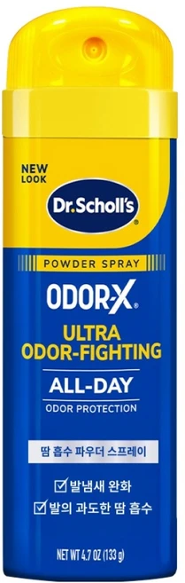 닥터숄 ODOR X 파우더 풋 스프레이, 1개, 1개입 - 쿠팡