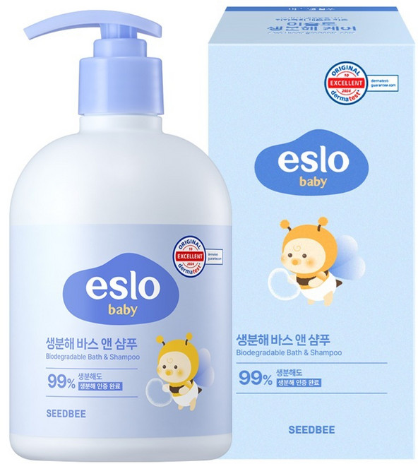 SEEDBEE Iseulro 可生物分解嬰兒沐浴洗髮露, 1個, 500ml