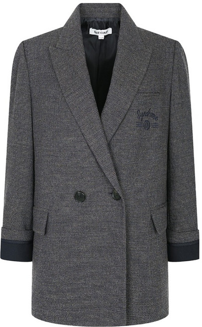 나이스클랍 여성용 자수 포인트 반더블 자켓 N234MWJ909