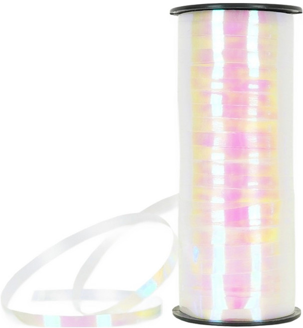 파티짱 컬링 리본 풍선 끈, 펄화이트, 90m, 1개