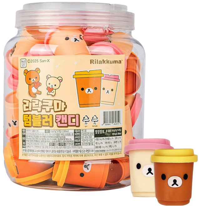 리락쿠마 텀블러 캔디 30p, 300g, 1개