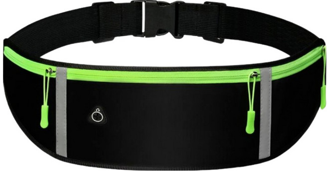 HnEx 초경량 러닝벨트 H2, 블랙 + 형광그린(테두리), 1개