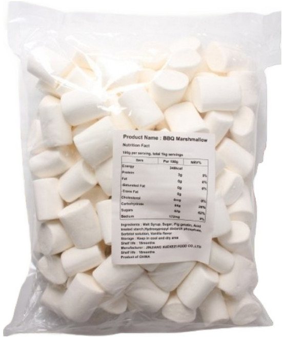 바베큐용 마시멜로, 1개, 1kg