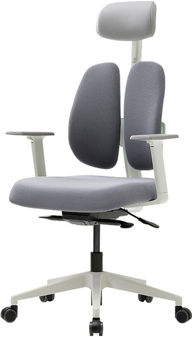 듀오백 골드 사무용 컴퓨터 책상 의자 D2500G-DASW, 그레이