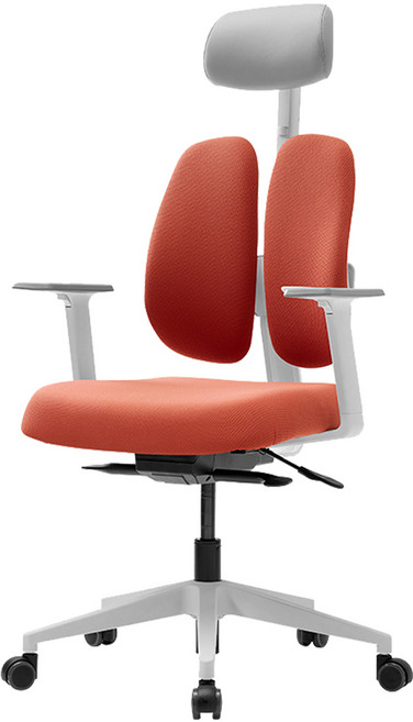 듀오백 골드 사무용 컴퓨터 책상 의자 D2500G-DASW, 레드