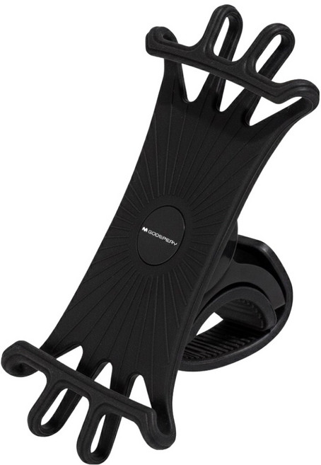 구스페리 자전거 실리콘 휴대폰 거치대, 블랙, 1개