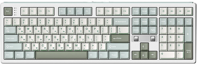 프리플로우 듀얼다이얼 게이밍 유무선 기계식 키보드, 말차라떼, archon AK68 DaulDial, 저소음 디딤돌축