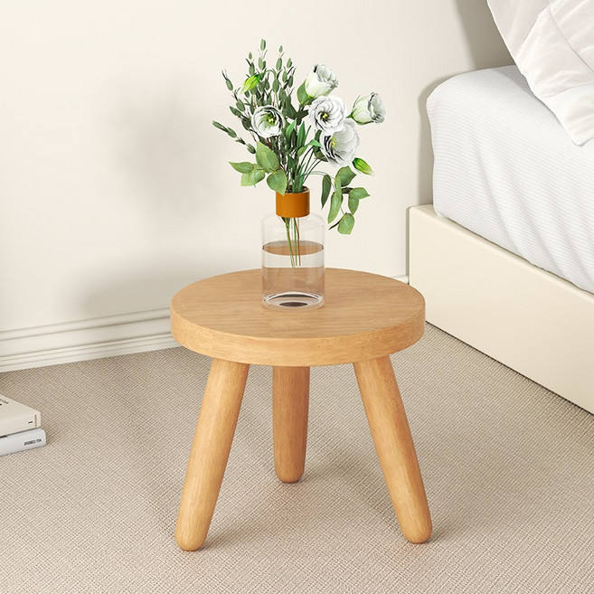 소하임 원목 미니 스툴, 1개, 내추럴