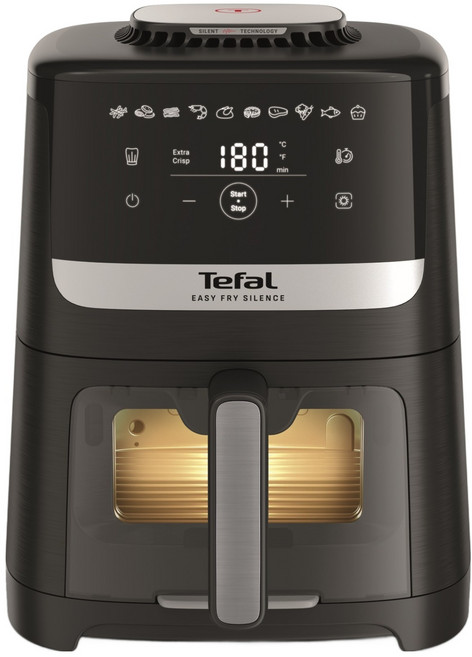 테팔 저소음 이지프라이 사일런스 에어프라이어 5L, 블랙, EY5568K0