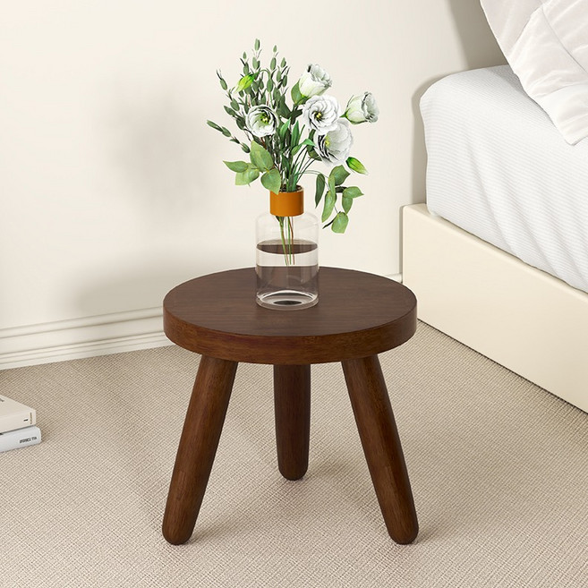 소하임 원목 미니 스툴, 1개, 월넛