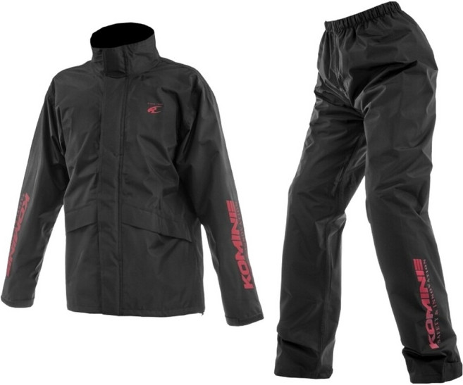 코미네 레인웨어 상하의 세트 RK-552, BLACKRED