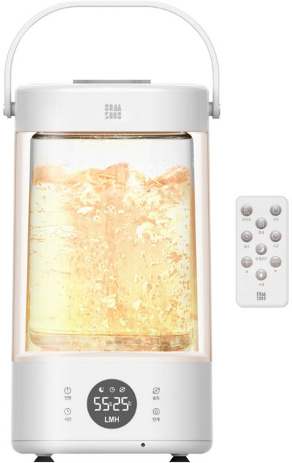 감성전자 대용량 무드등 저소음 통세척 물멍 가열식 가습기, FU-H26WT, 화이트