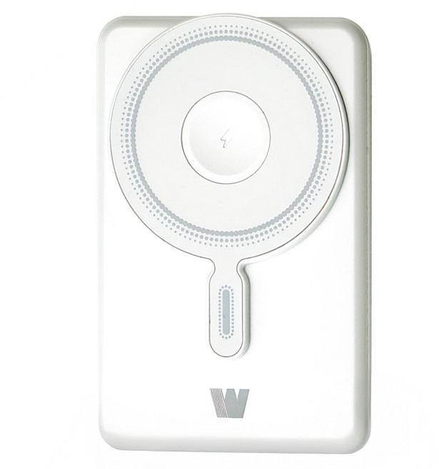Wephone 5合1磁吸行動電源 5000mAh, 銀霧白, WD03-PB5KWC3CA2C1