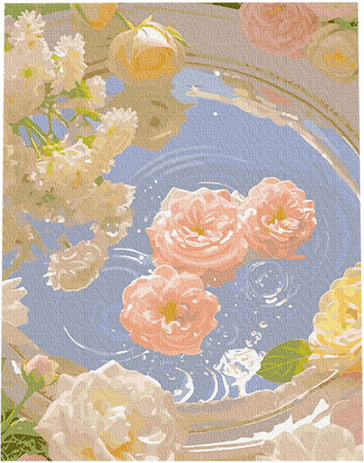 플레이어바웃 DIY 명화 그리기 세트 40 x 50 cm, 로즈 인 미러, 1개