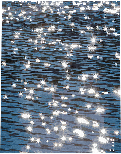 플레이어바웃 DIY 명화 유화 그림그리기 세트 40 x 50 cm, 반짝이는 바다, 1세트