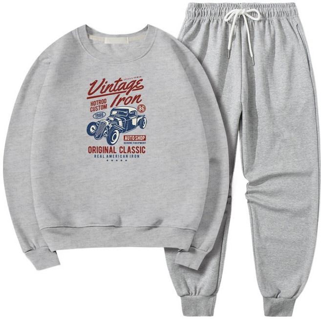 일루소 남여공용 소프트 특양면 오리지널클래식 트레이닝 맨투맨 + 조거 바지 세트