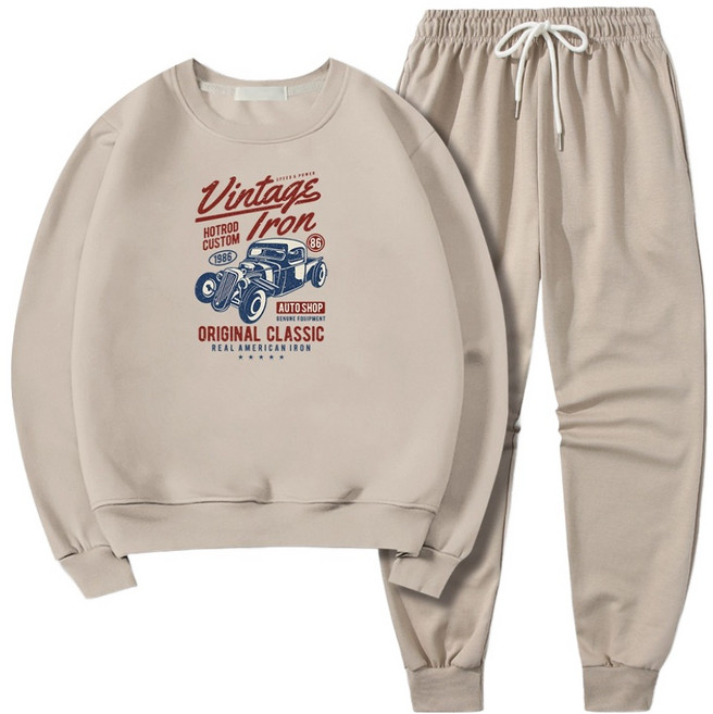 일루소 남여공용 소프트 특양면 오리지널클래식 트레이닝 맨투맨 + 조거 바지 세트