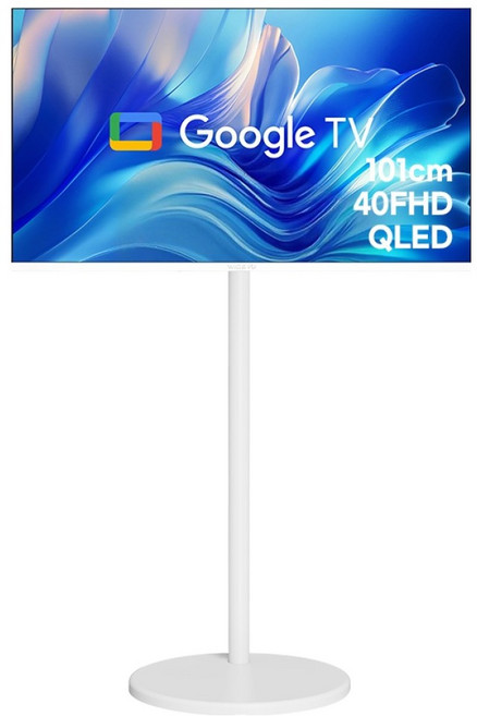 와이드뷰 QLED FHD 화이트에디션 스마트 TV 이동식 TV거치대, 101cm(40인치), GTWV400FHDQ11(TV), EKWBYME38W(거치대), 거치대형, 고객직접설치