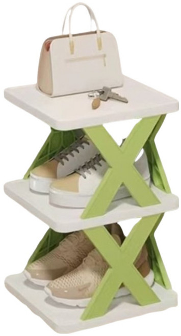 노이원 다층구조 신발장 3단, 민트, 1개