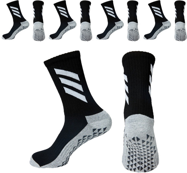 오드림 미끄럼 방지 스포츠 양말, 블랙, 5개