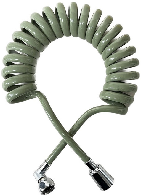윈프라이스 꼬임방지 스프링 코일 호스, 2.5m, 올리브