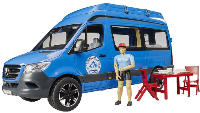 브루더 벤츠 캠핑카 + 피규어 세트 BR02684, 혼합색상, 1세트