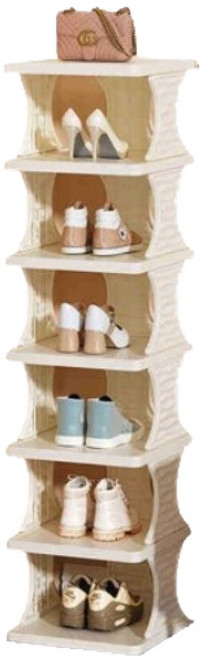 노이원 공간활용 다층구조 신발장 6칸, 화이트, 1개