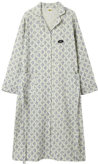 폴앤안나 여성용 라플라워 긴소매 로브 원피스 + 허리끈 세트