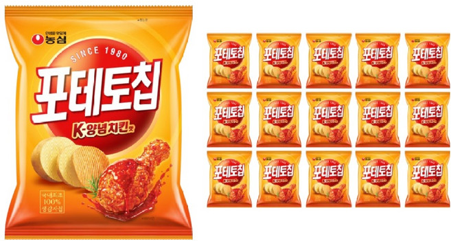 NONGSHIM 農心 Potato Chips K 韓式調味炸雞味, 16個, 50g
