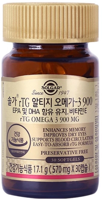 솔가 알티지 오메가3 900, 30정, 17.1g, 1개 - 쿠팡