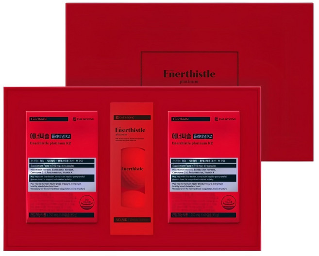 에너씨슬 대웅제약 에너씨슬 플래티넘 K2 45g 60정 x 2p + 골프공 3p 세트, 1세트