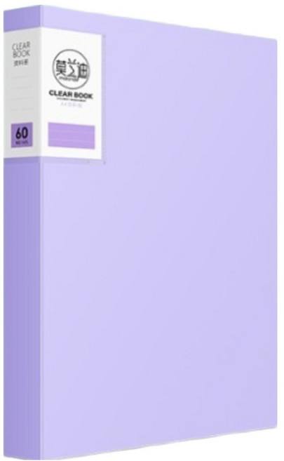 홈앤더 A4 베이직 클리어 파일 60매, 퍼플, 1개