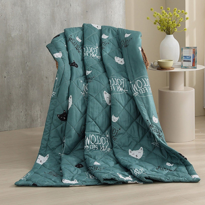 Ishur 伊舒爾 雲絲棉鋪棉涼被, 貓貓樂園