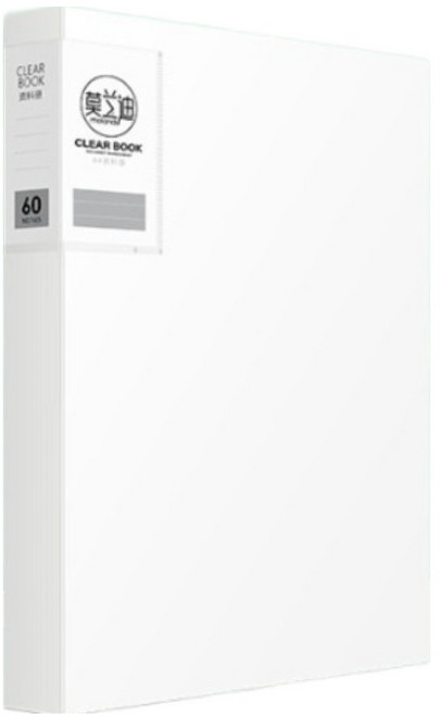 홈앤더 A4 베이직 클리어 파일 60매, 화이트, 1개
