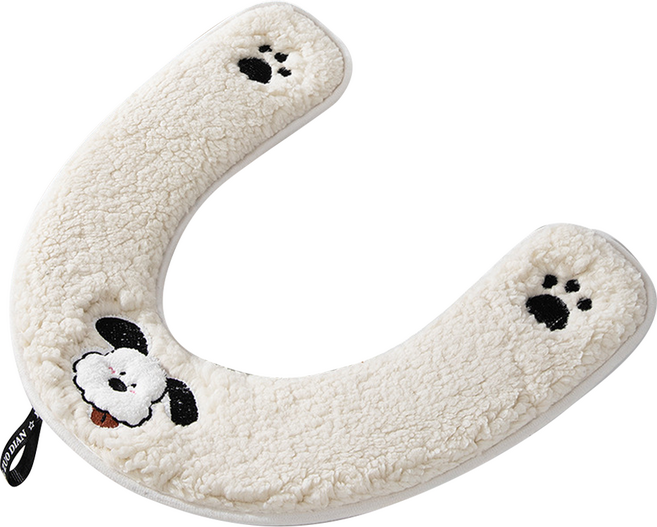 사인포스트 손잡이 보온 변기시트커버, 크림, 1개