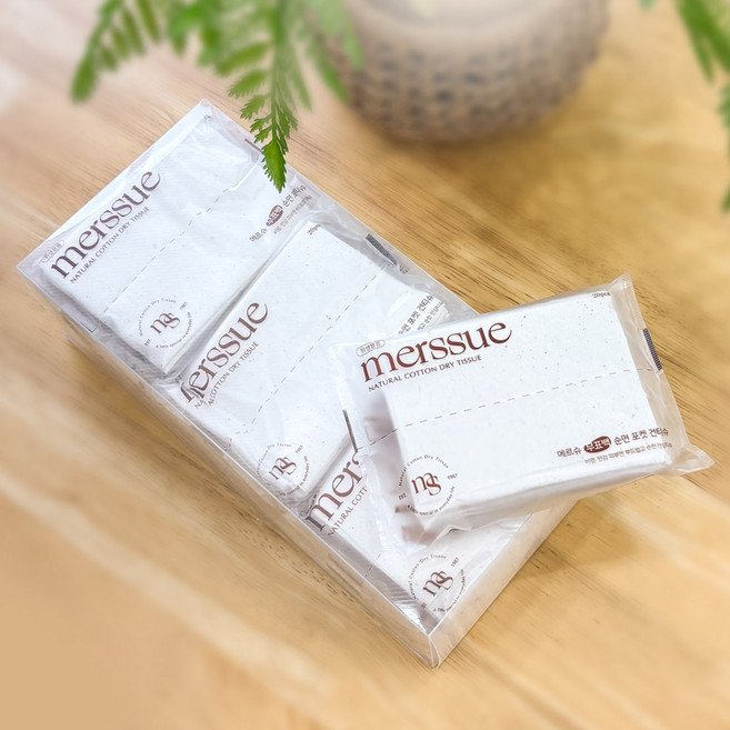 메르슈 무표백 순면 포켓건티슈, 60g, 20매, 12개