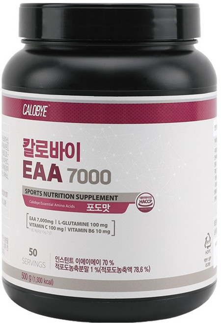 칼로바이 EAA 7000 필수 아미노산 보충제 포도, 500g, 1개