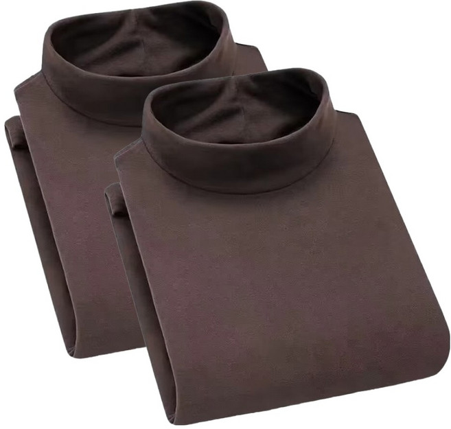 엘쏘 남성용 옴므 기모 보온 반폴라 긴팔 니트 티셔츠 2p