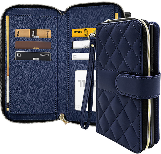 강튼 레브린 지퍼 월렛 다이어리 휴대폰 케이스