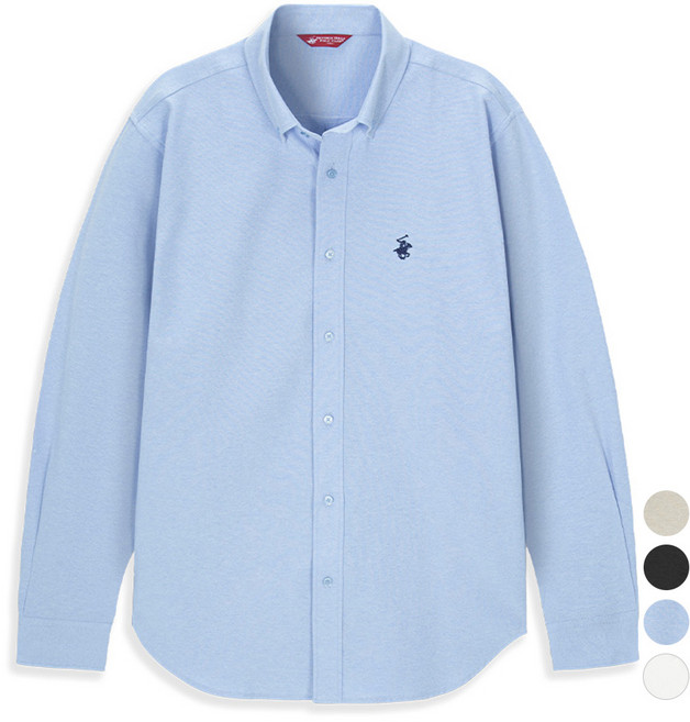 비버리힐스폴로클럽 남성용 클래식 옥스포드 버튼 자수로고 긴팔 셔츠 CPH3S01