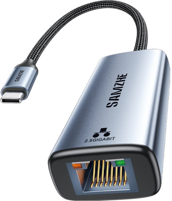 SAMZHE 삼지 2.5 기가비트 USB C타입 외장형 랜카드 젠더 어댑터, 1개, CG25