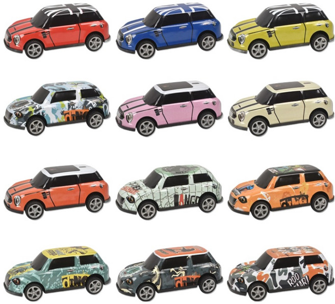 타이니 해치백 풀백 미니카 6641, 랜덤발송, 12개