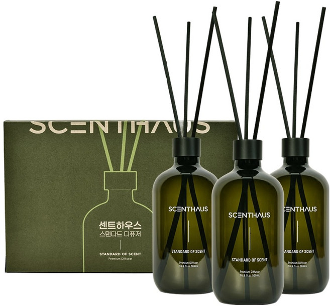 센트하우스 스탠다드 디퓨저, 3개, 500ml, 시트러스레몬