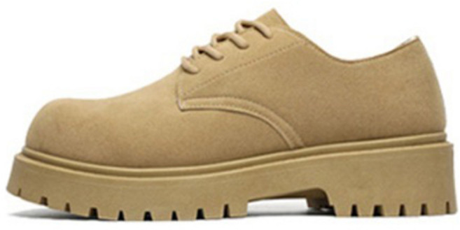 스토리원 남성용 캐쥬얼 스웨이드 키높이 통굽 로우탑 카고 더비슈즈 5cm HBNN25D11