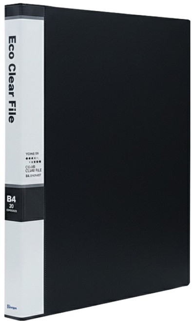 영오 인덱스 클리어파일 B4 20p, 흑색, 1개