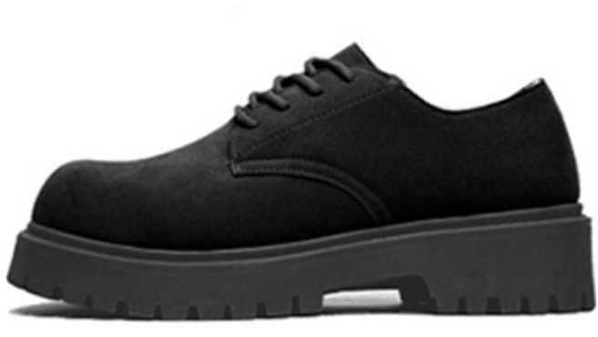 스토리원 남성용 캐쥬얼 스웨이드 키높이 통굽 로우탑 카고 더비슈즈 5cm HBNN25D11