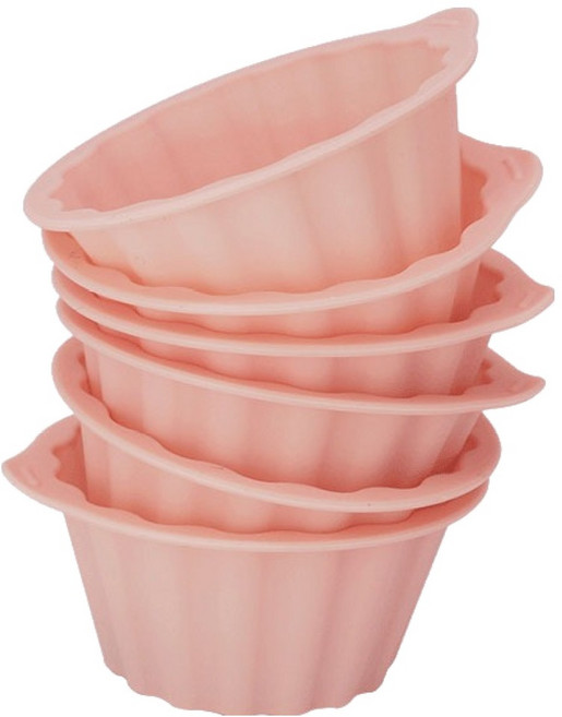실리팟 실리콘 머핀틀 피치핑크, 6개