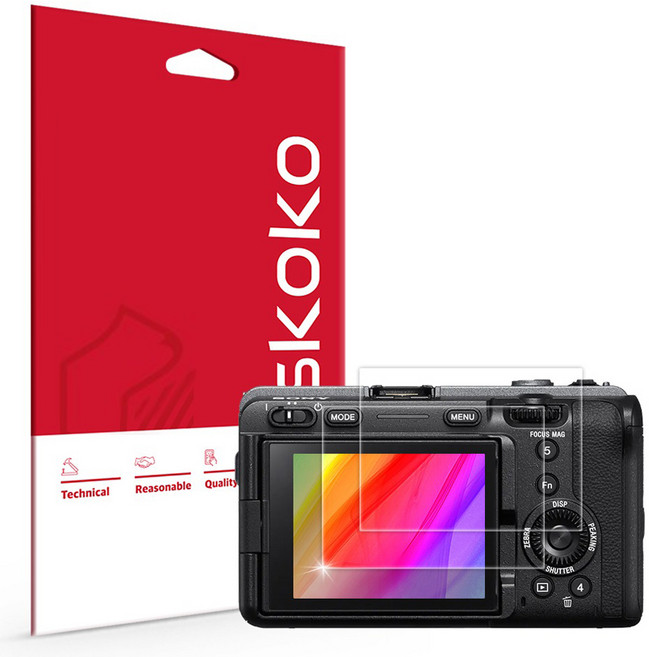 스코코 소니 ILME-FX3A 초고화질 트루컬러 AR 액정보호필름 2p 세트, 1세트