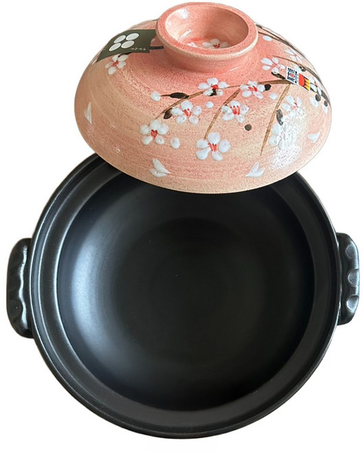 SAJI 佐治陶器 9號深型砂鍋 櫻日和, 1個, 28.5cm
